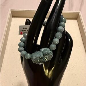 Light Blue Jade Bracelet with Pixiu design